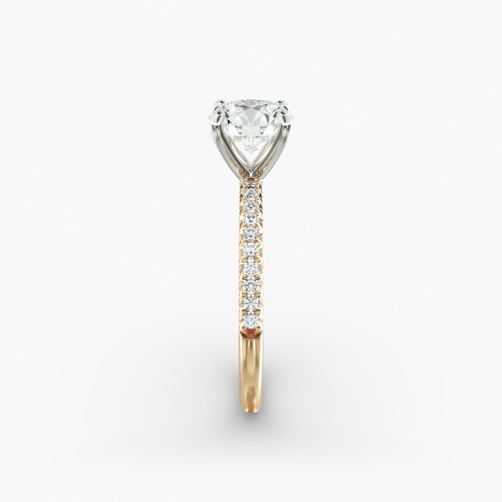Petite Pavé Gold Engagement Ring