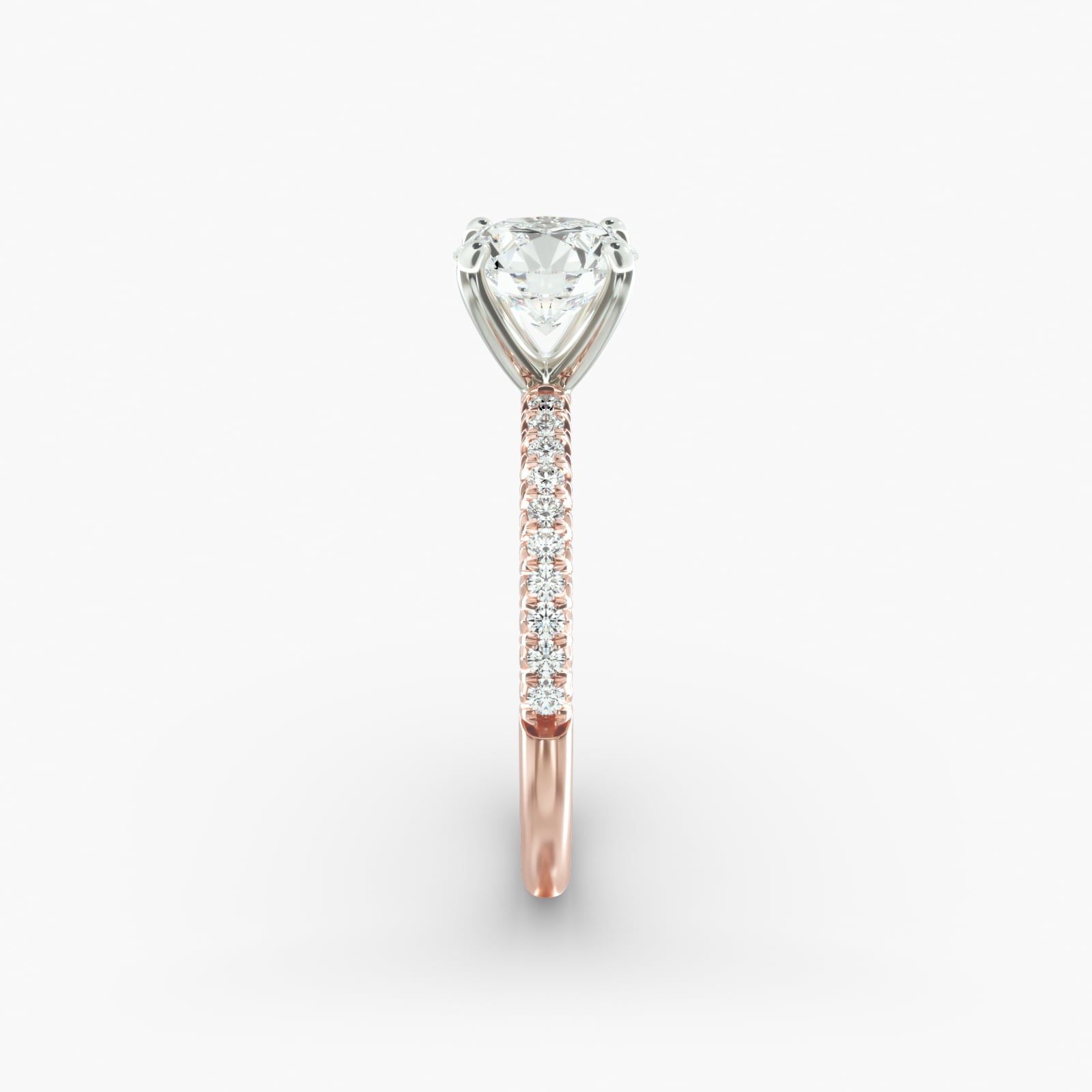 Petite Pavé Gold Engagement Ring