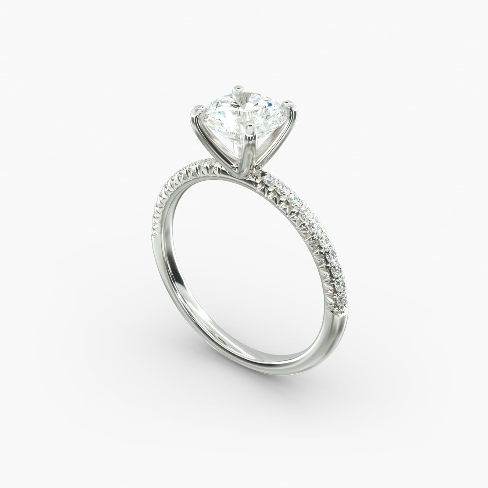 Petite Pavé Gold Engagement Ring