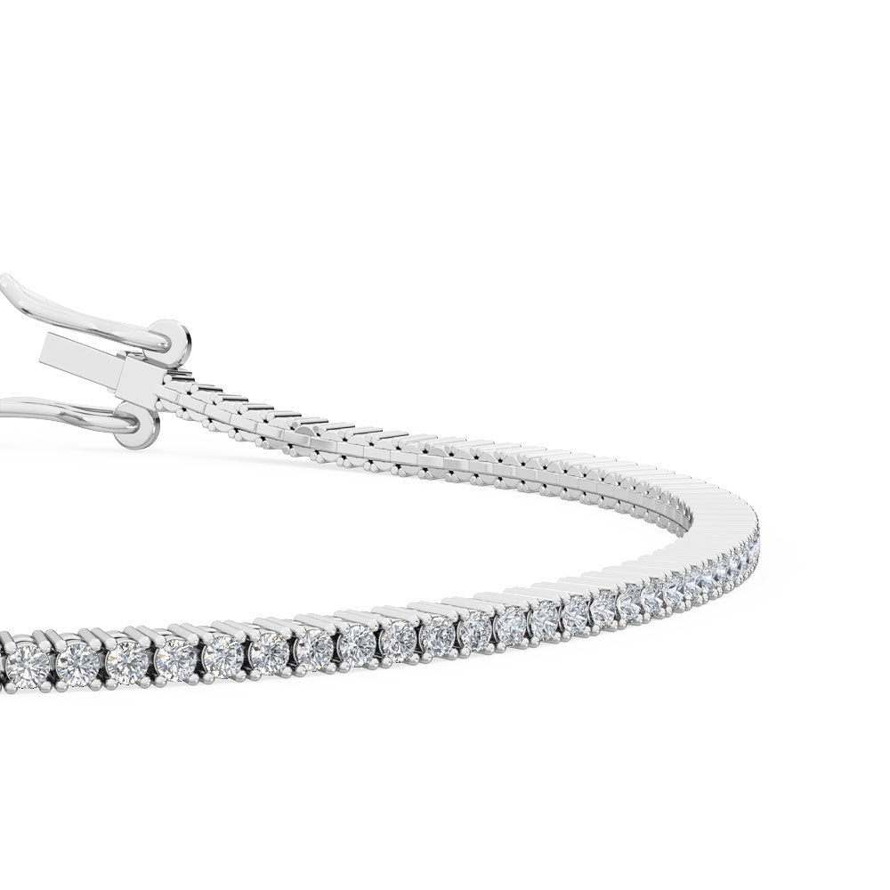 2.5ct Round-Shaped Diamond Tennis Bracelet in Gold