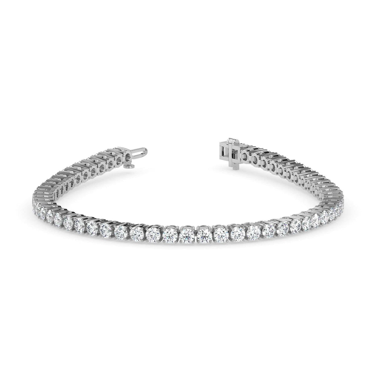 10 Cents Round Brilliant Diamond Tennis Bracelet in Gold