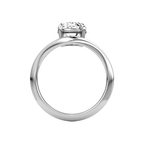 Classic oval solitaire diamond ring