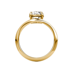 Classic oval solitaire diamond ring