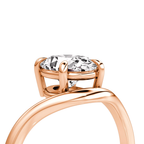 Lab grown oval diamond solitaire ring