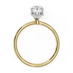 Oval Cut Diamond with Hidden Halo Solitaire Ring in Gold