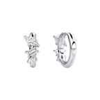 Everyday diamond hoop earrings in white gold