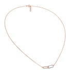 Rose Gold interlocking link diamond pendant