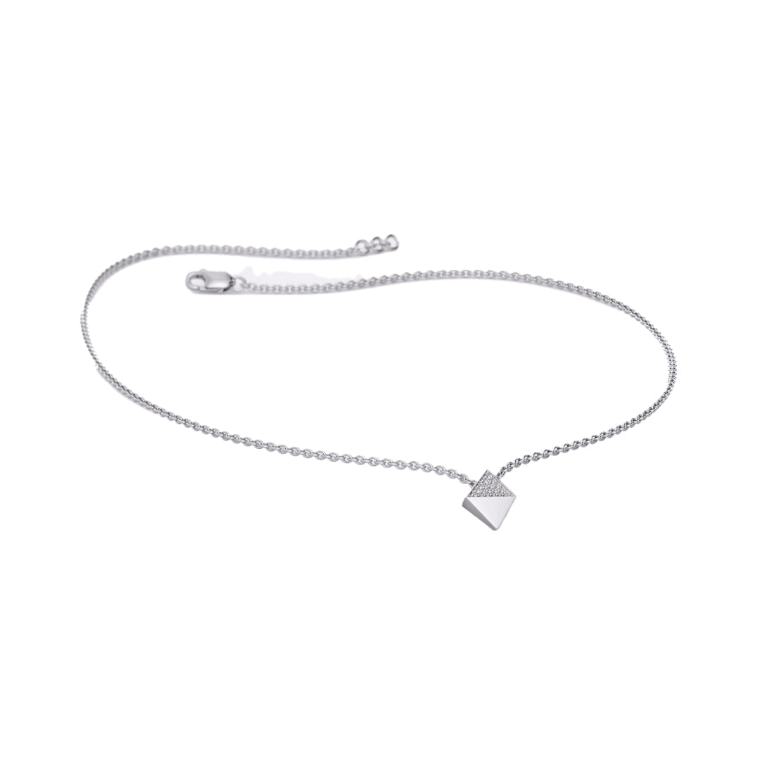 Geometric Diamond Kite Pendant Necklace in Gold