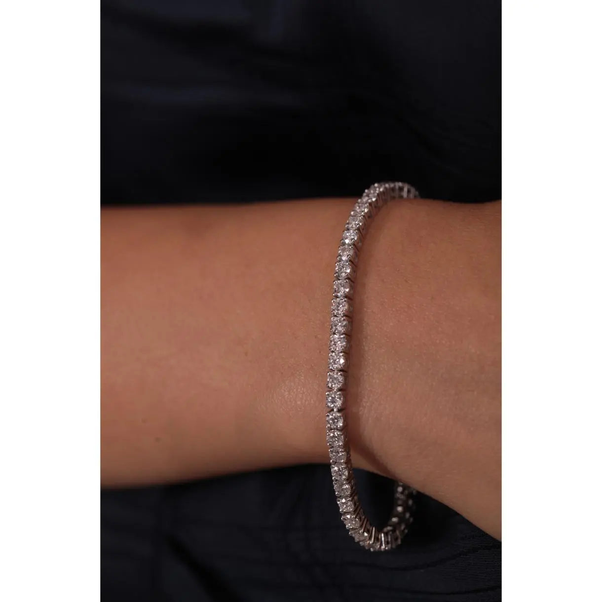 11ct Round Cut Diamond Tennis Bracelet in Gold