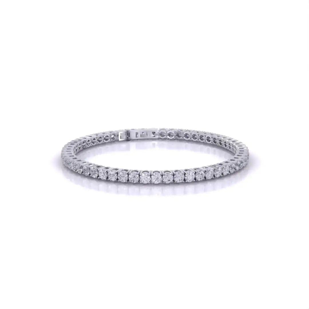 11ct Round Cut Diamond Tennis Bracelet in Gold