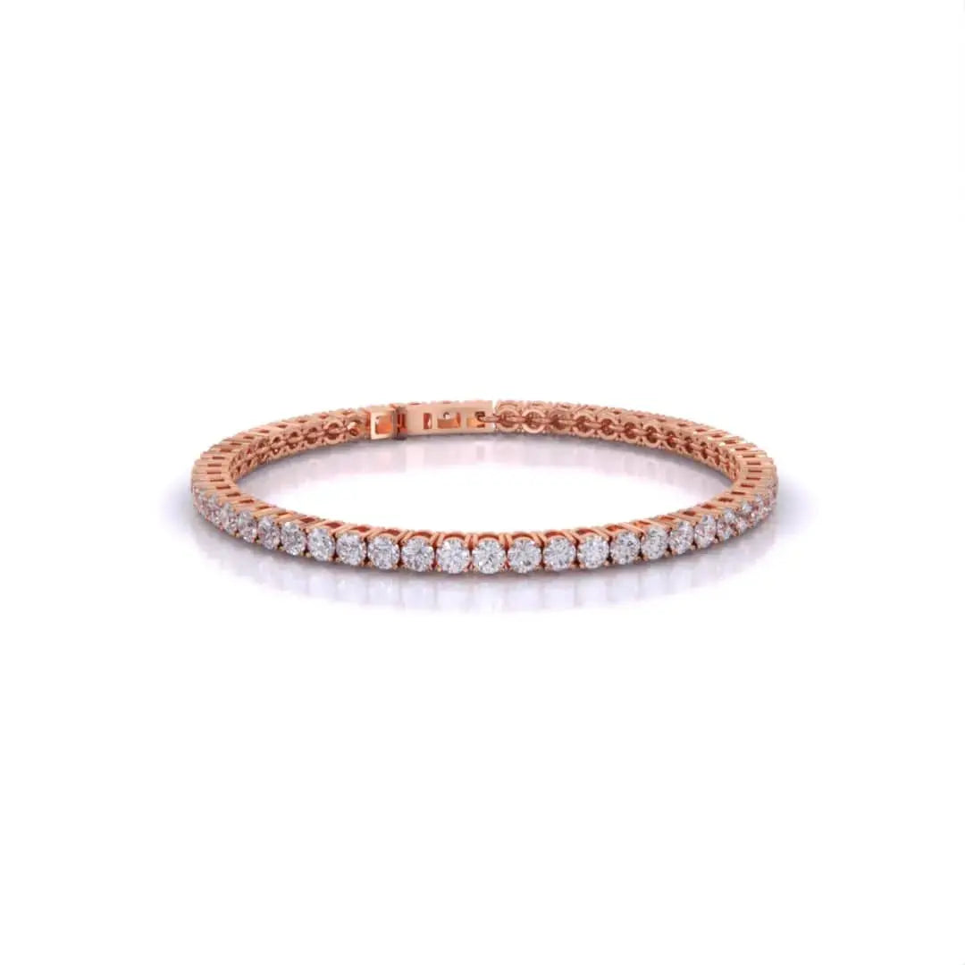 11ct Round Cut Diamond Tennis Bracelet in Gold