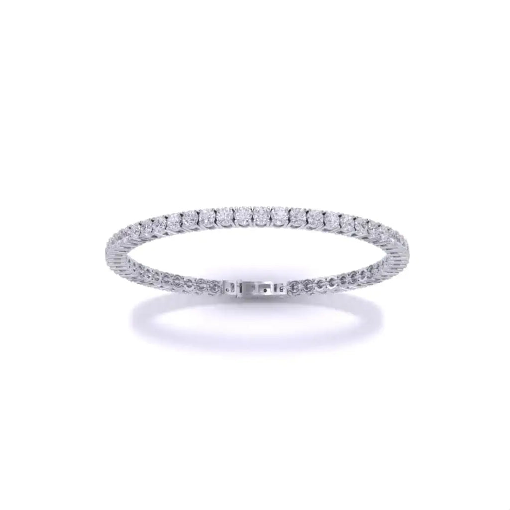 11ct Round Cut Diamond Tennis Bracelet in Gold