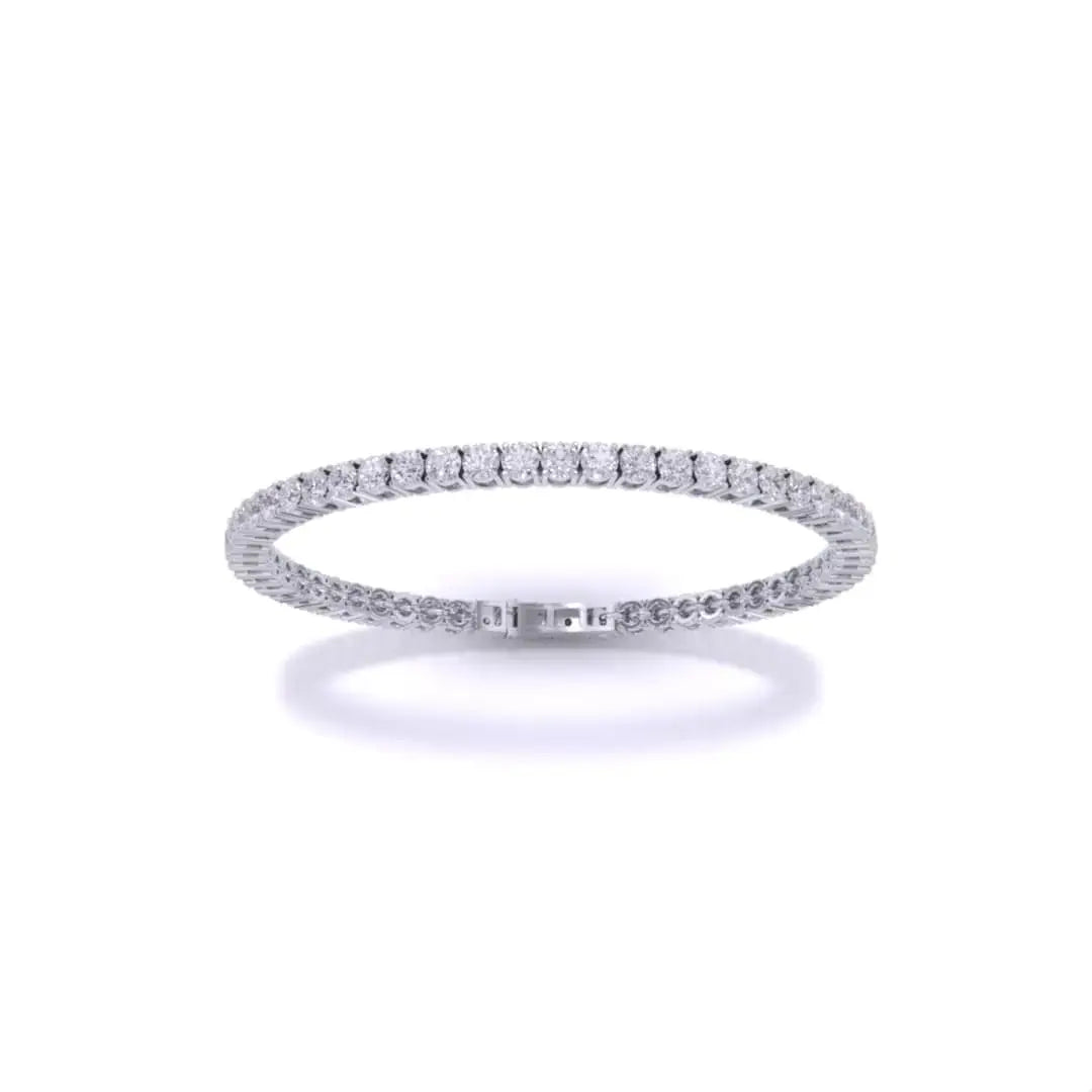 11ct Round Cut Diamond Tennis Bracelet in Gold