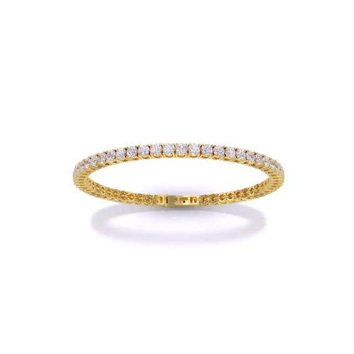 11ct Round Cut Diamond Tennis Bracelet in Gold