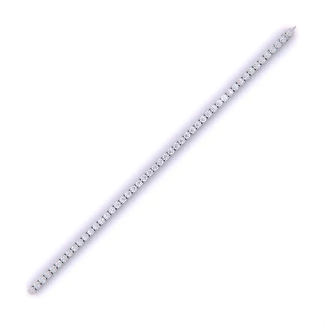 11ct Round Cut Diamond Tennis Bracelet in Gold