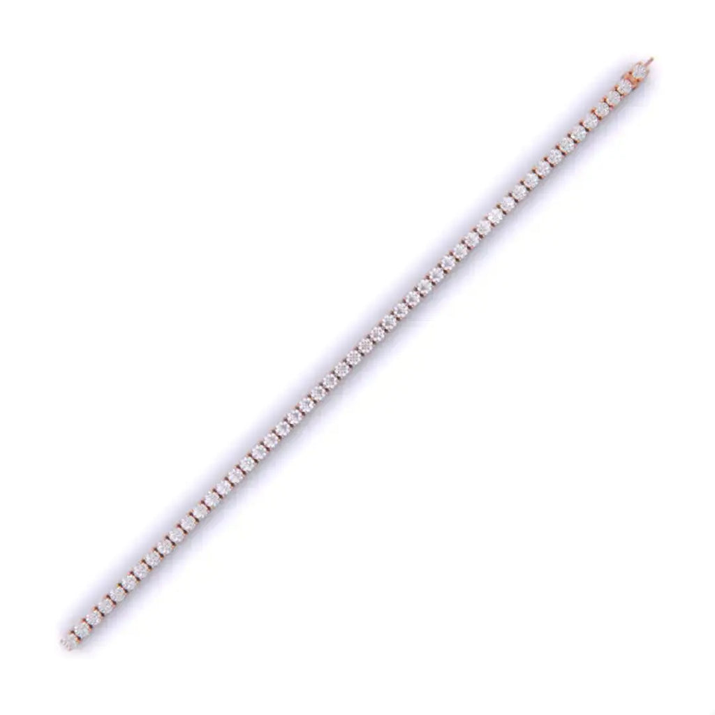 11ct Round Cut Diamond Tennis Bracelet in Gold
