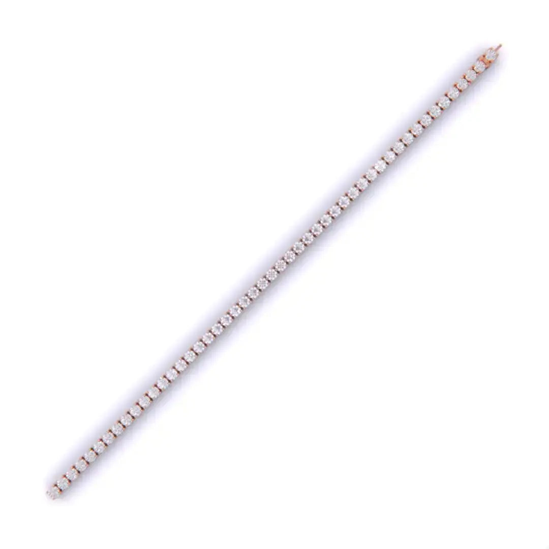 11ct Round Cut Diamond Tennis Bracelet in Gold