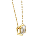 Rectangular solitaire diamond pendant