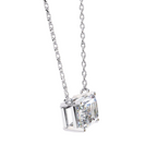 Rectangular solitaire diamond pendant