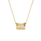 Solitaire diamond pendant with gold chain