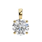 Elegant Solitaire 4-Prong Setting Round Diamond Pendant