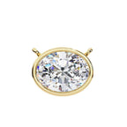 Classic oval-cut diamond pendant