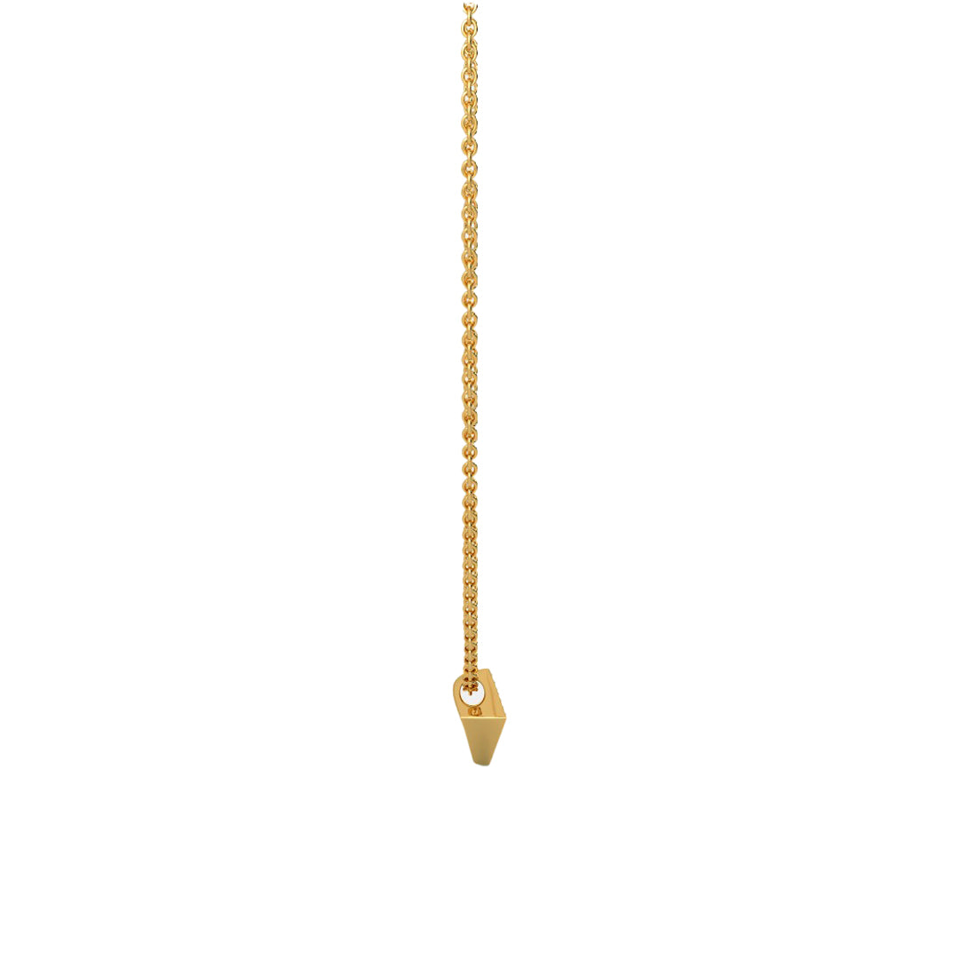 Geometric Diamond Kite Pendant Necklace in Gold