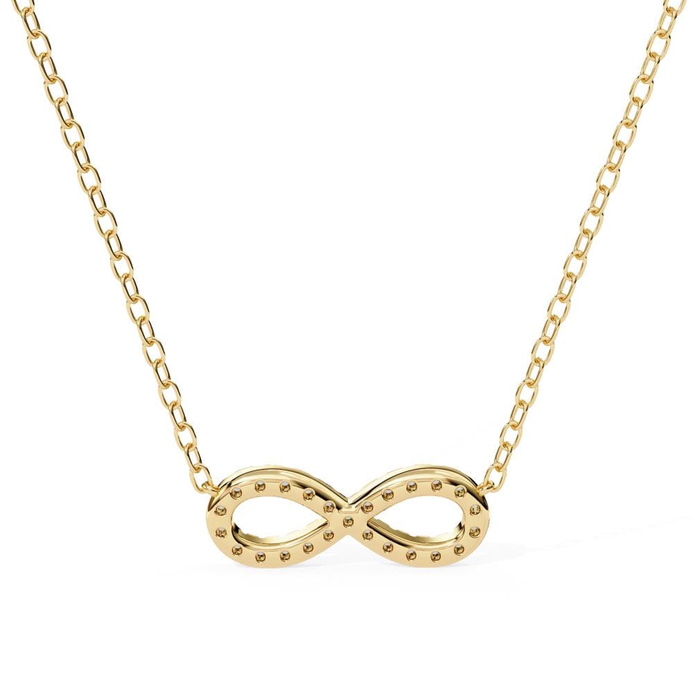 Elegant Gold Infinity 21 Diamond Pendant