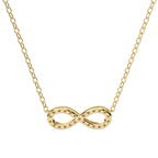 Gold chain with infinity diamond pendant