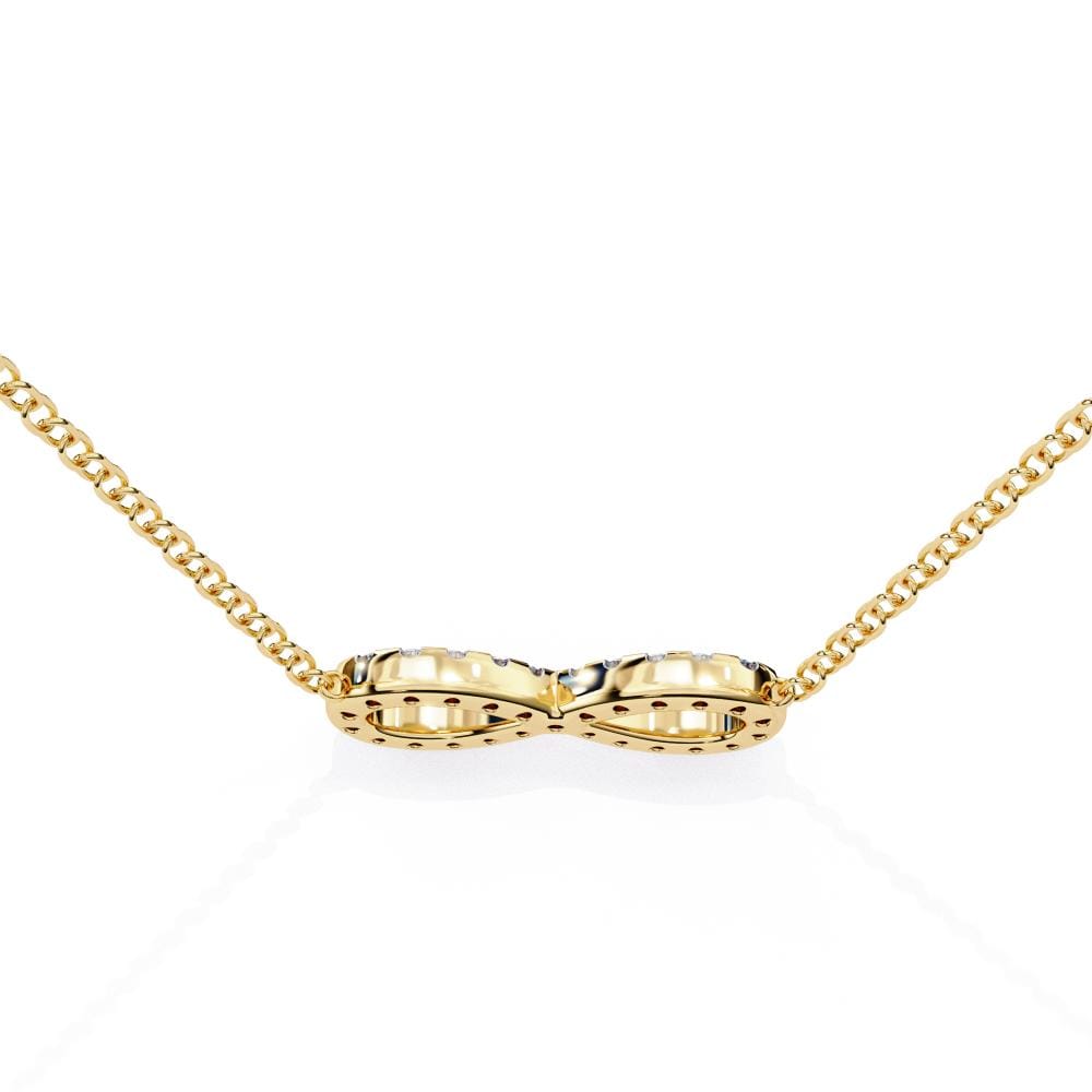 Elegant Gold Infinity 21 Diamond Pendant