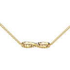 Gold infinity diamond pendant