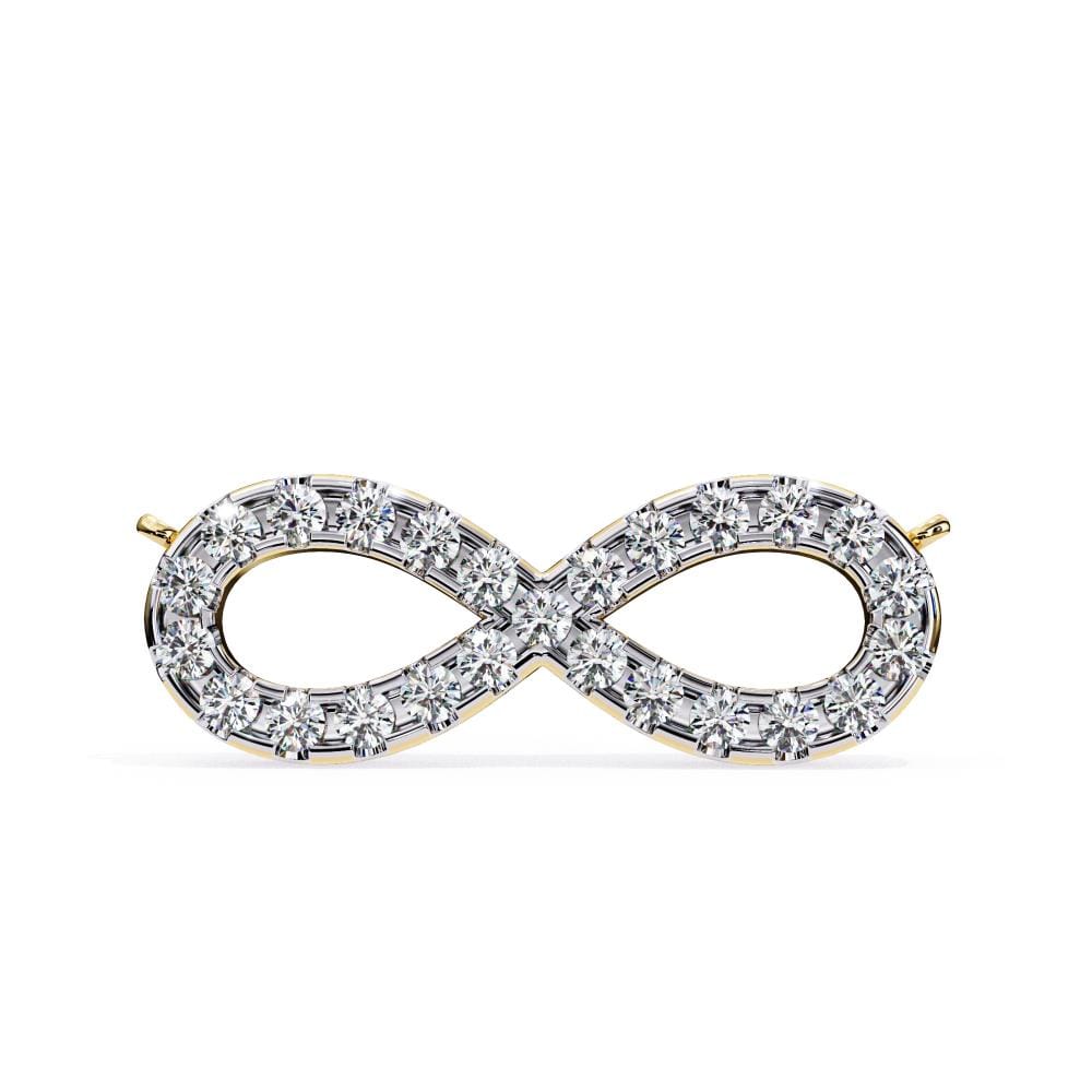Elegant Gold Infinity 21 Diamond Pendant