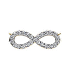 Infinity-shaped pendant with round diamonds