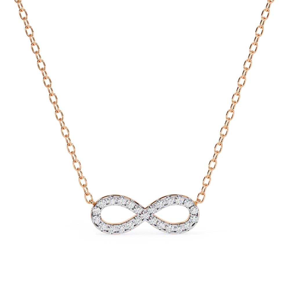 Elegant Gold Infinity 21 Diamond Pendant