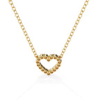 Gold heart-shaped necklace