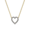 Heart diamond necklace in gold chain