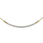 Gold and diamond necklace on a white background
