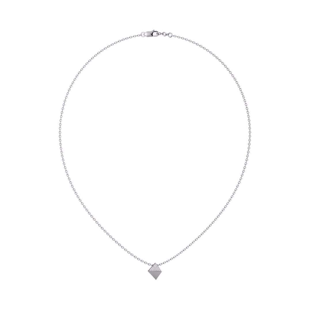 Geometric Diamond Kite Pendant Necklace in Gold