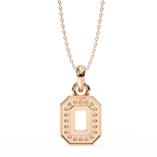 Elegant rose gold pendant in emerald shape