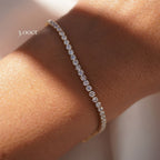 3ct Round Cut Diamond Tennis Bracelet in Gold