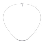Silver necklace on a white background