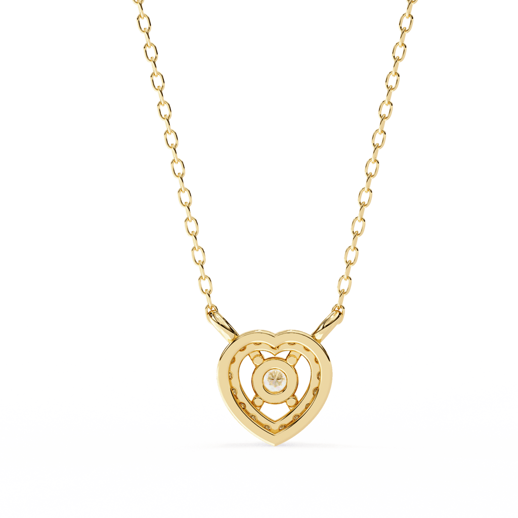 Heart-shaped diamond pendant