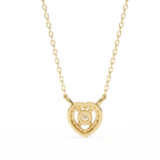 Heart-shaped diamond pendant