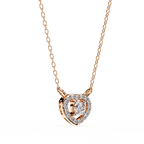 Rose Gold heart design diamond pendant for daily wear