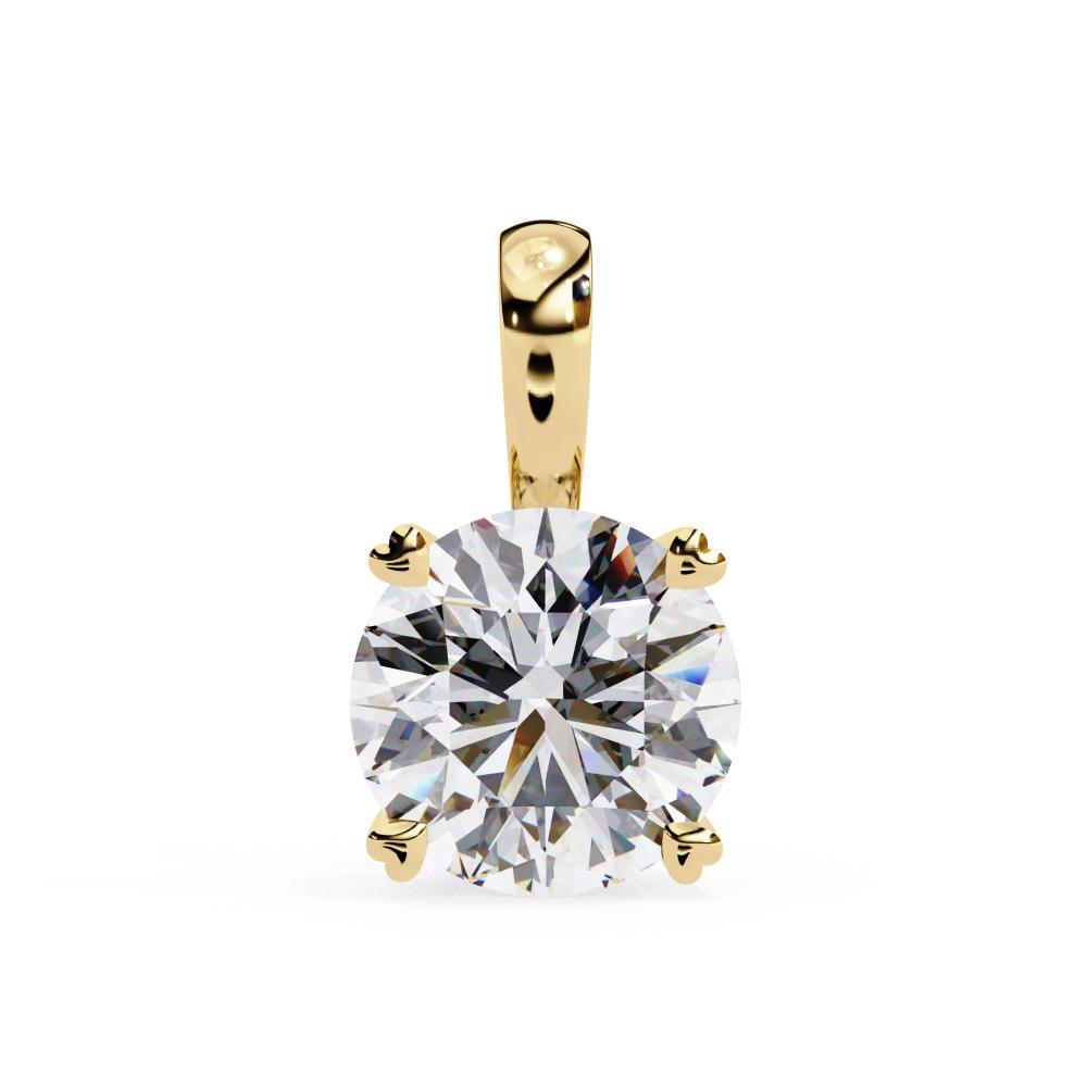 Solitaire Open-Prong Setting Brilliant-Cut Diamond Pendant