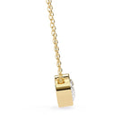 Solitaire oval shape diamond pendant in gold