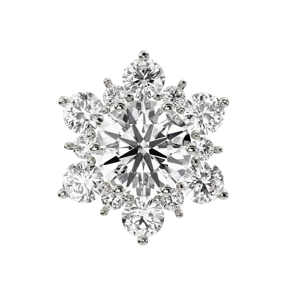 Elegant white gold floral diamond studs for everyday wear