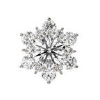 Elegant white gold floral diamond studs for everyday wear