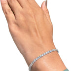 9ct Round Cut Diamond Tennis Bracelet in Gold