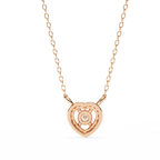 Heart-shaped diamond pendant